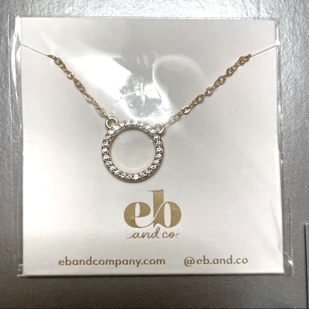 EB And Co Cubic Zirconia Open Circle Necklace